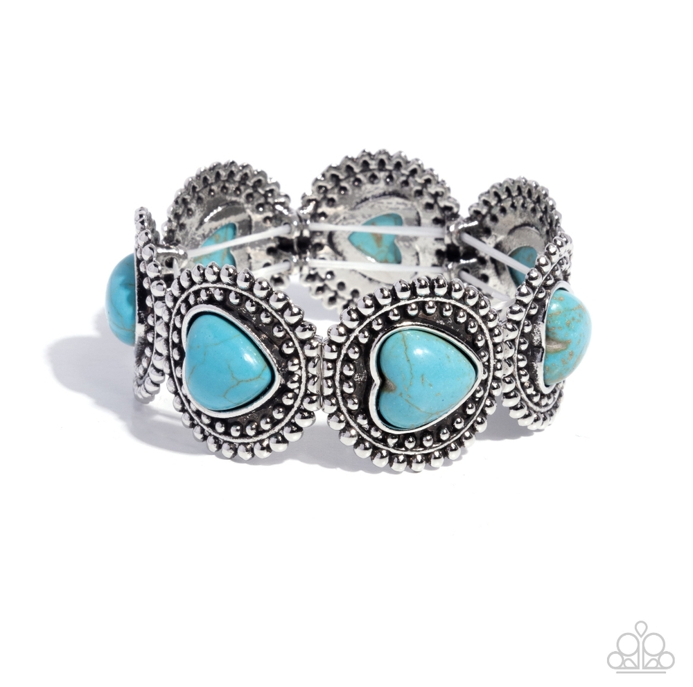 Paparazzi Blue and Silver Statement Bracelet - Picture 2 of 2